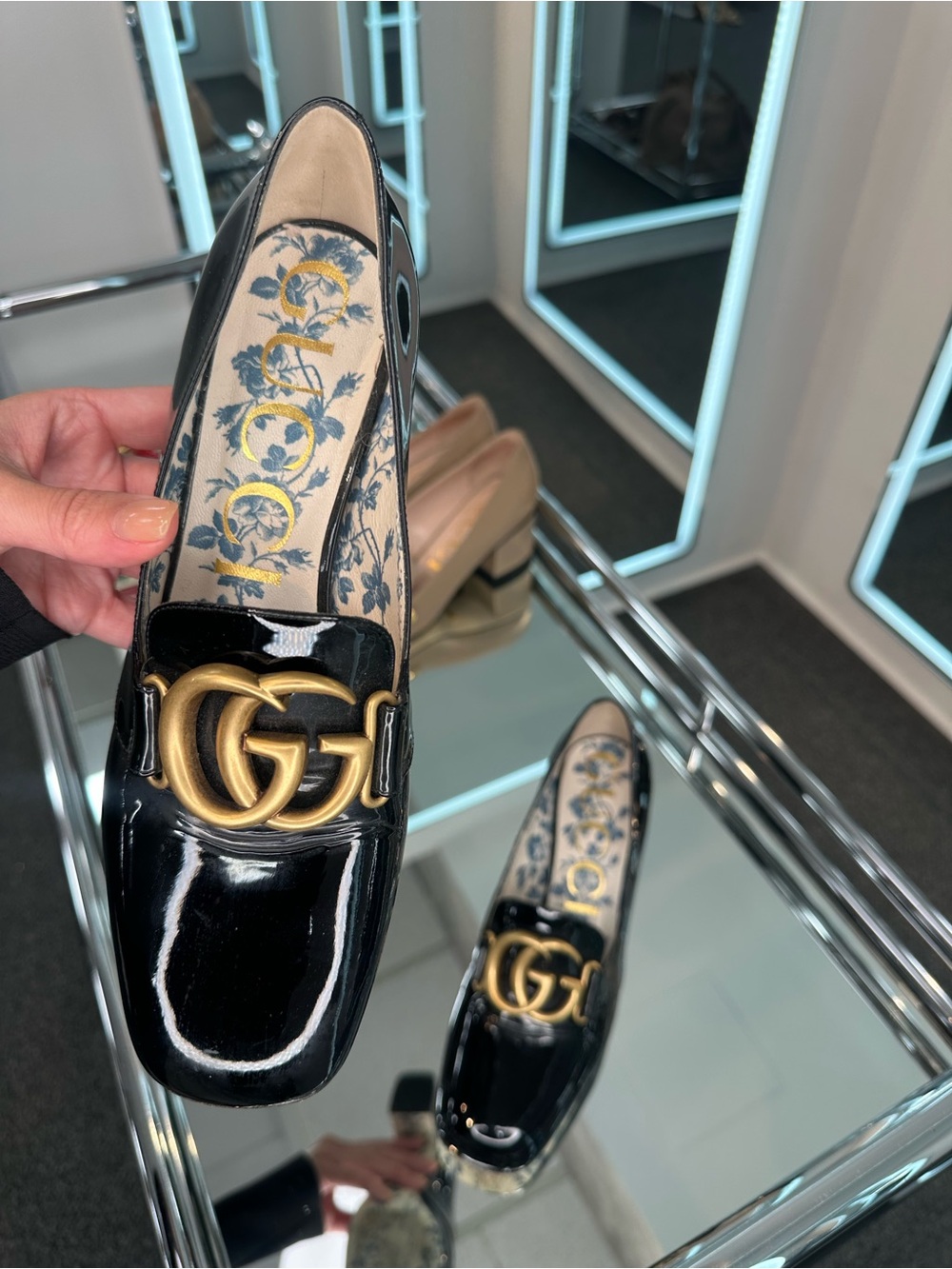 Gucci Marmont Victoire Mid-Heel Loafer
